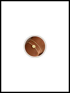 14K Gold Plated Initial Bracelet Layered Charm Chain Gift for Women